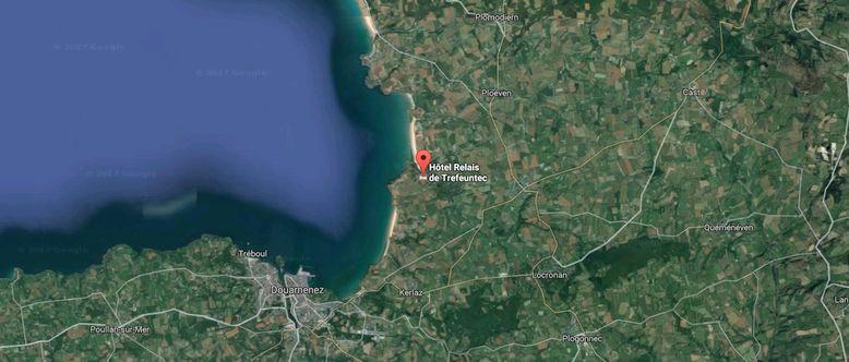 Hôtel Relais de Trefeuntec plan d'accès